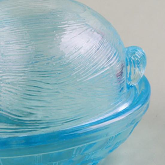 Glass Bunny Candy Dish Easter Bunny Candy Bowl with Lid Snack Serving Dish for Party