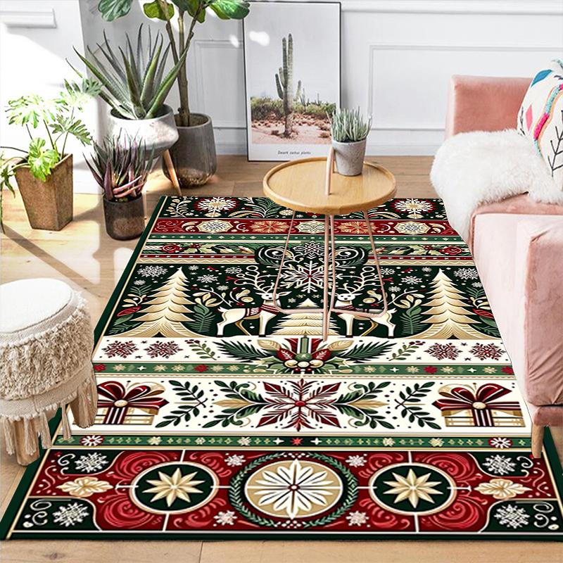1Pc Christmas Nutcracker Tradition Rug Office Carpet Indoor Outdoor Doormat Nonslip Soft And Comfortable Living Room Christmas Halloween Gift D91812