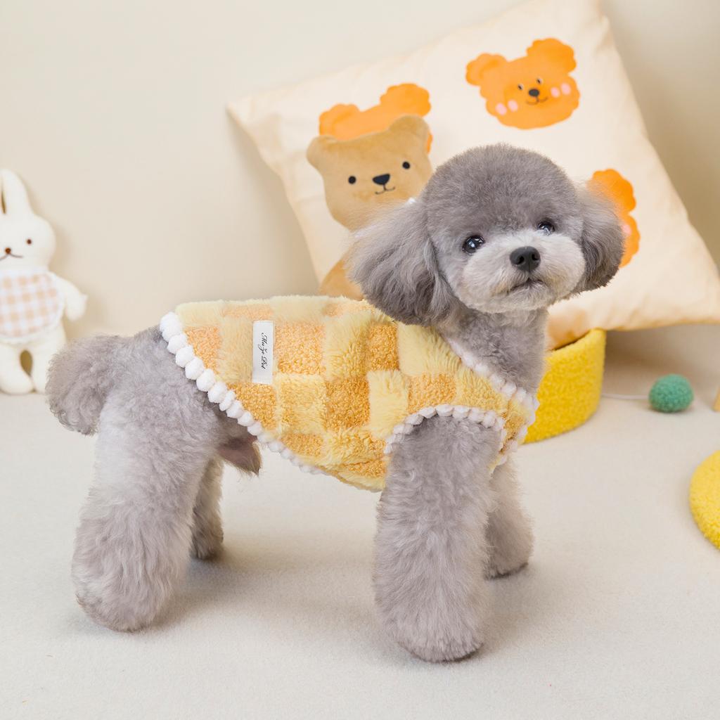 Puppy Clothes Pet Clothing Teddy Bichon Schnauzer Bichon Cat Can Pull 24 Beauty Velvet Vest