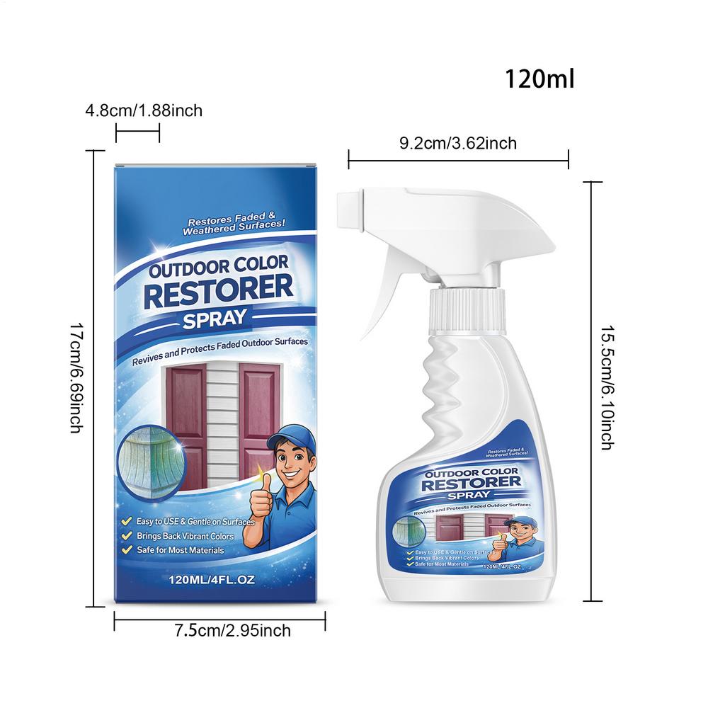 Rejuvenate Outdoor Restorer 120ml Long-Lasting Universal Outdoor Shutters Color Restorer for Car Trim Furniture Faded Shutters 120ml
