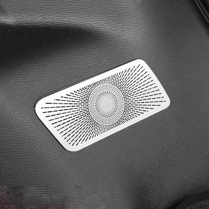 For Mitsubishi Outlander   2024 Interior Car Door Audio Speaker Cover Sticker Panel Loudspeaker Horn Trims Accessories