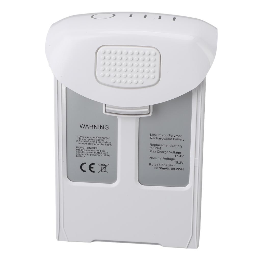 Drone Battery White 5870mAh High Capacity Drone Intelligent Battery for Phantom 4 Pro 4A 4P Plus
