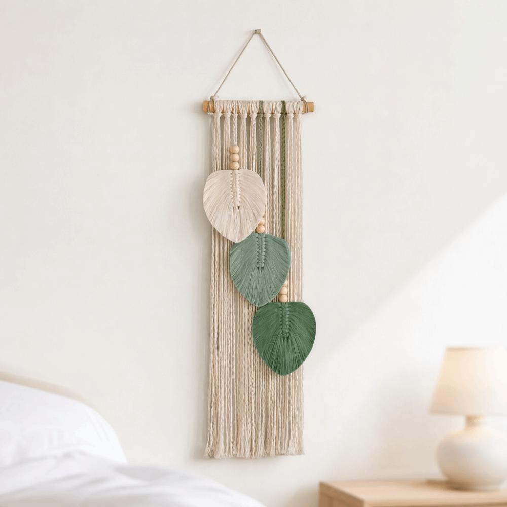 Cotton Woven Wall Art 7.87x25.98in Macrame Wall Art Chic Boho Wall Decor for Living Room