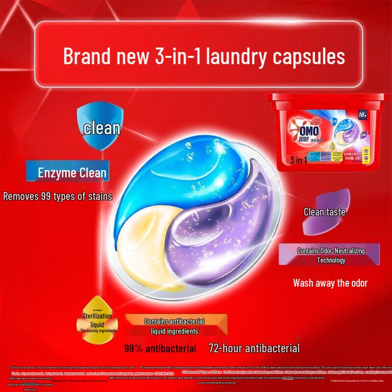 Down Runben Wipes Jacket Omo 3in1 Laundry Pods Bundle