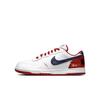 Nike Big Fiery Red Leaping Horse Leather Low top Skateboard Shoes Men's White Red 355152-150(Team1004-)