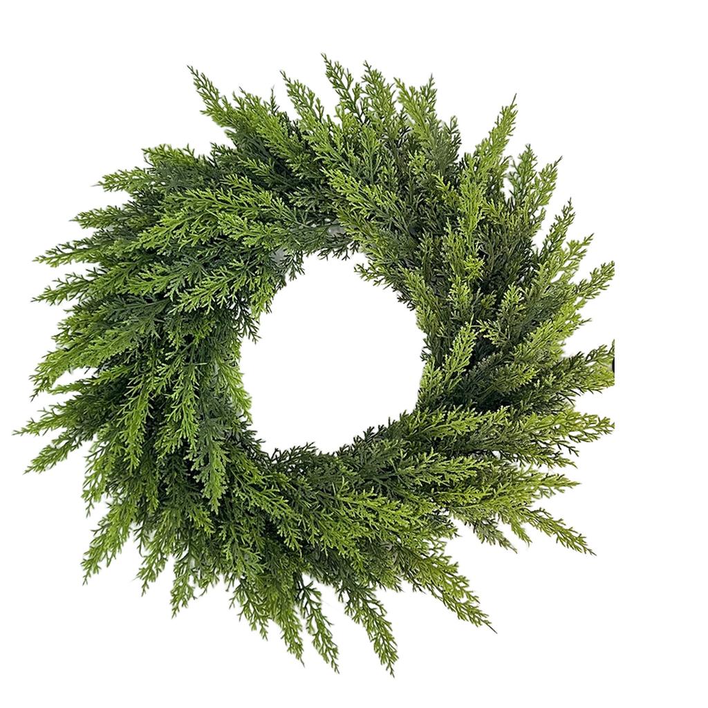 Simulation Wreath Christmas Atmosphere Home PE Soft Glue Decoration Props Window Door Hanging