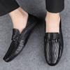 Einfache lässige Schuhe für Herrenfuß-Set, große Größe, Lederschuhe, schwarze Schuhe, Echtleder, Mützen-Schuhe für Herren 49
