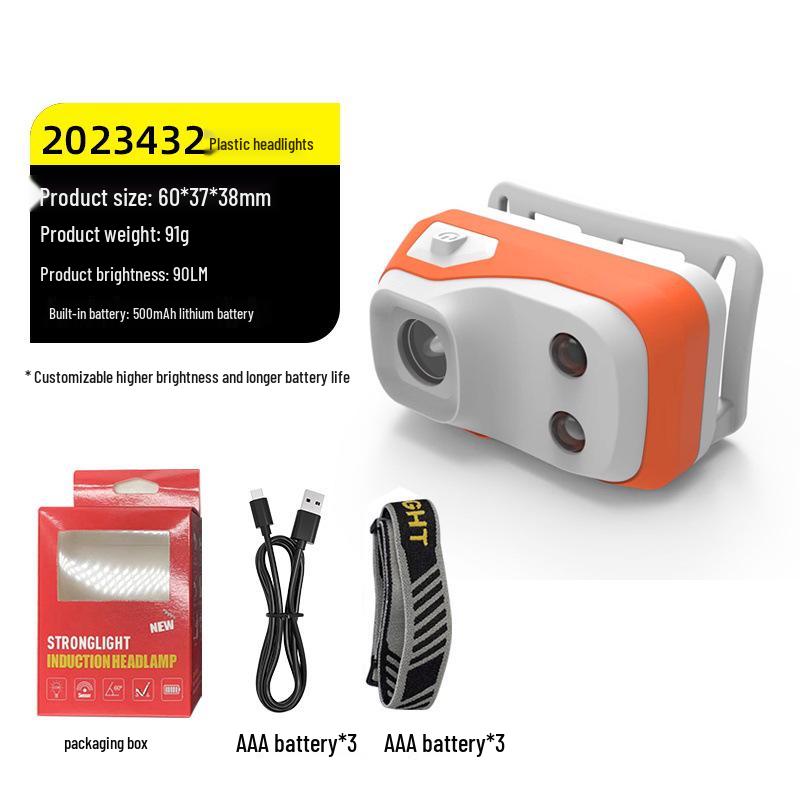 Dual-Light LED Laser Cannon Rechargeable Headlamp - Super Bright, Long Battery Life, Ideal for Night Fishing