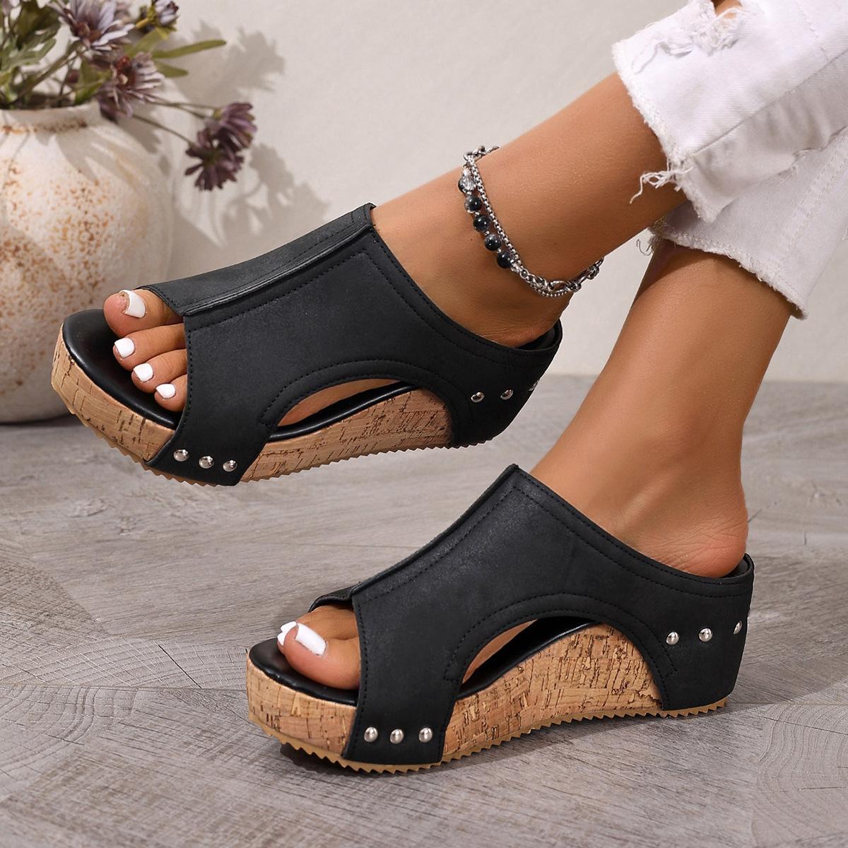Heeled Shoes, Slippers, Women s Shoes, Large Size Shoes, Retro Shoes, Sandals 36 чёрный