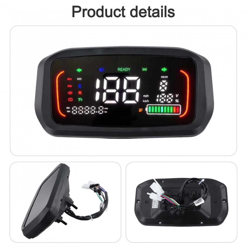 -20-150C LCD Display Meter 250g 8V 60V 72V 9 PIN Black