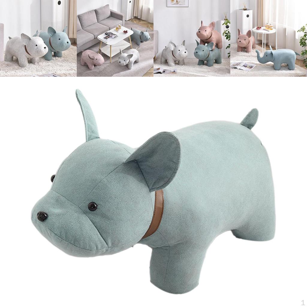 Ottoman Footrest with Stylish Wooden Legs