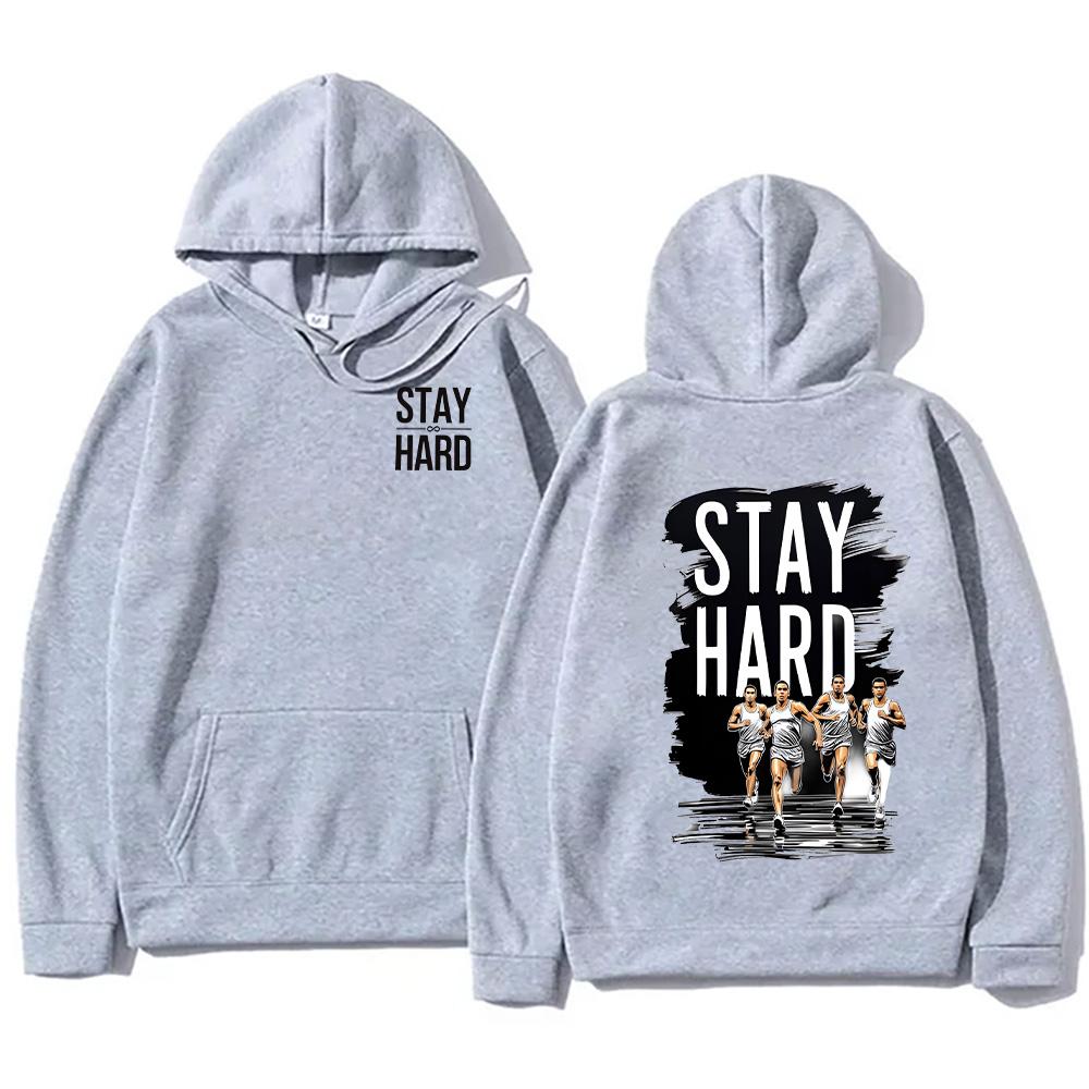 

Толстовки David Goggins Stay Hard с длинным рукавом, унисекс, толстовки, флисовые универсальные пуловеры, одежда для активного отдыха с двухсторонним графическим принтом M серый