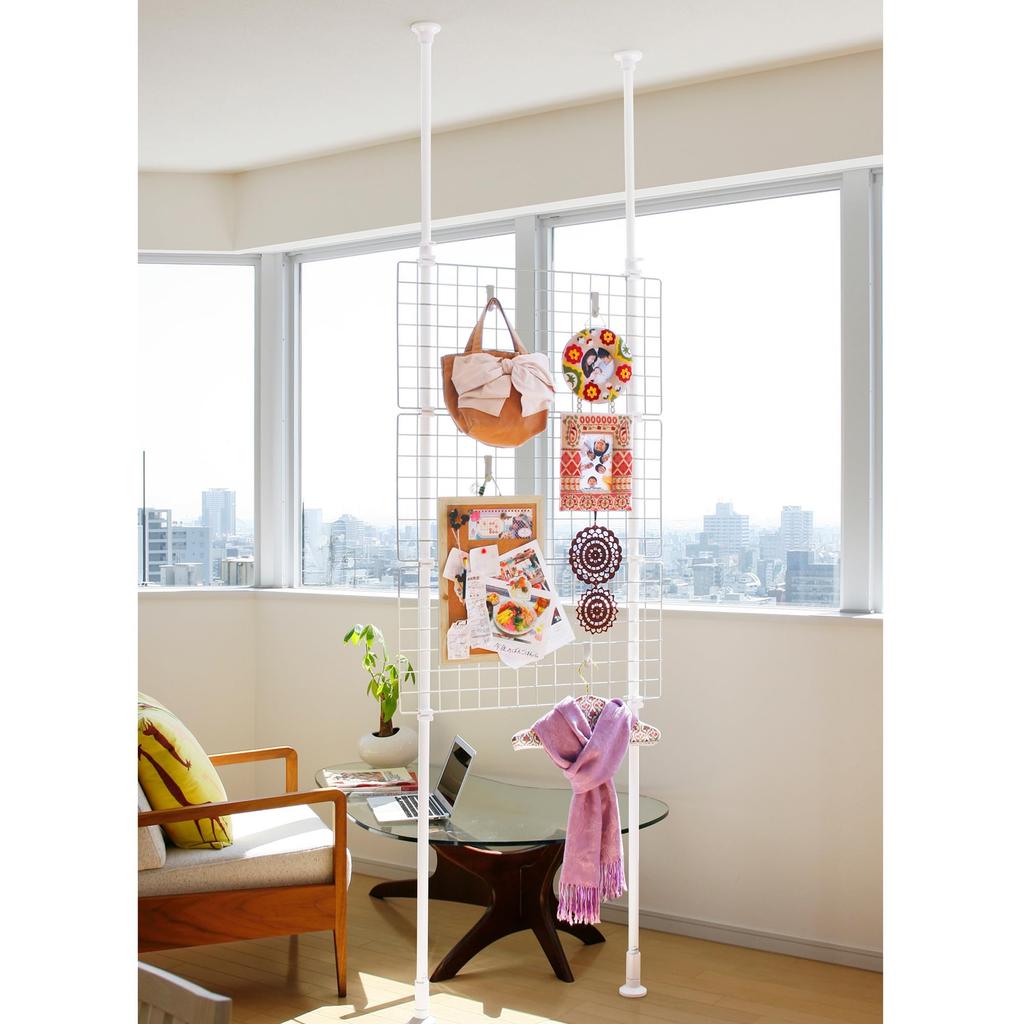 HEIAN SHINDO Tension Net Room Divider, White, 70cm Wide X 200-275cm High, TNP-2, Heian Shindo Kogyo