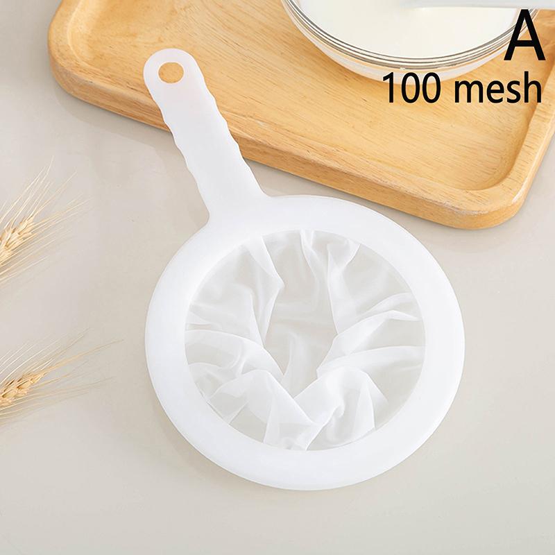 100/120/200/300/400 Mesh Washable Nylon Ultra Fine Filter Mesh Strainer Spoon Sieve Soy Milk Juice Coffee Tea Filter