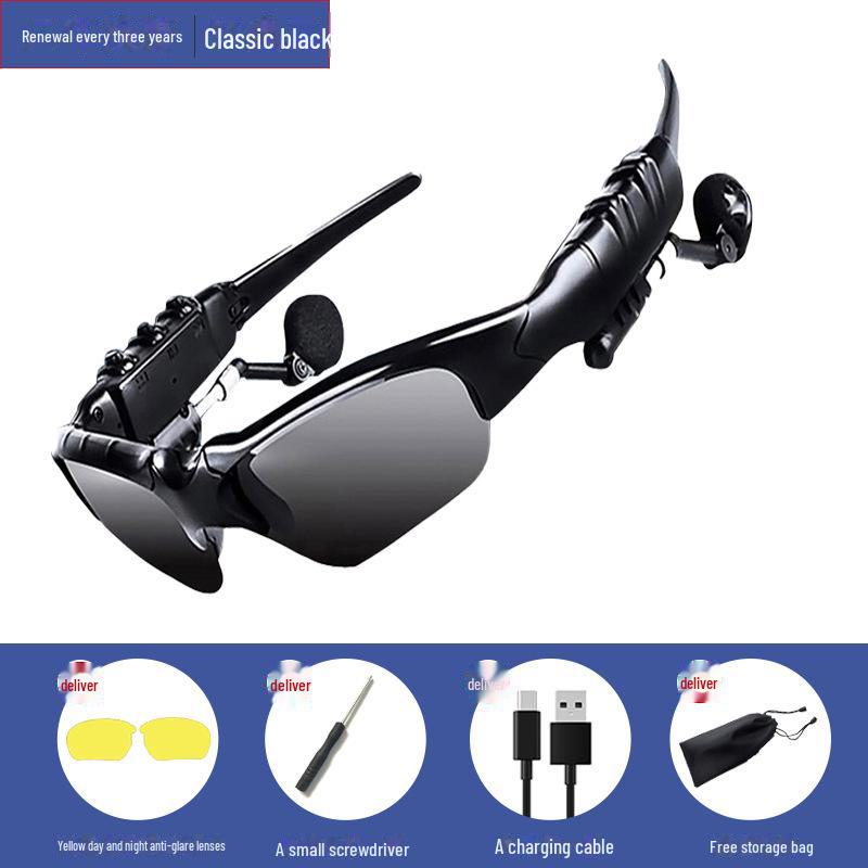 Bluetooth Smart Sunglasses: Wireless Music, Calls & Navigation, Polarized for Day/Night. Perfect for Driving!
