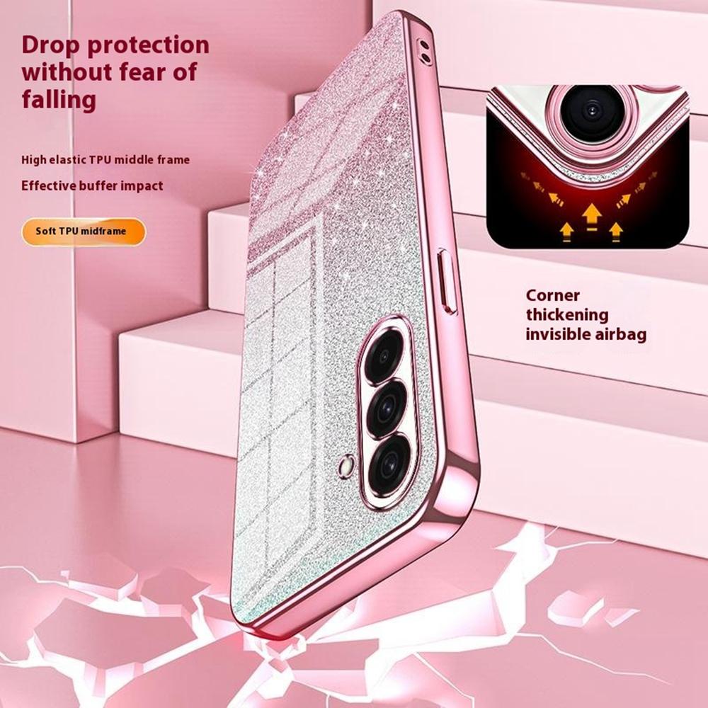 Für Samsung Galaxy A36 5G Hülle Galvanik Farbverlauf Glitzer TPU Handyhülle