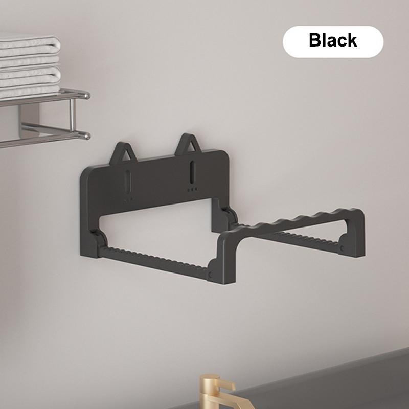 Foldable Wall-Mounted Washbasin Rack Multifunction Punch-Free Kitchen Bathroom Rack Basin Storage Rack Towel Hanging Holder