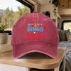 Bingo Queen Vintage Washed Baseball Cap Retro Duckbill Hat Adjustable Unisex Casual Outdoor Party Gift