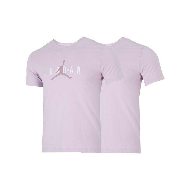 Air Jordan Logo Print Casual Crewneck Short Sleeve T-shirt Men Tops Lavender Light-Purple DM1463-530