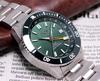 JIOS GMT DIVER'S104 GMT Diver's Watch, Made In Japan, Automatic, Men's, Stainless Steel Strap, Sapphire Crystal, Green