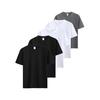 Sukinana 7.7oz T-shirt, Men's, Short Sleeve, 100% Cotton, Thick Fabric, Set of 3/5 Pieces, Non-See-Through, Three Needle, Plain, Heavy Weight