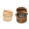Seau à Riz en Bois Pratique 16cm Multifonctionnel Rond Réutilisable Bol en Bois pour Riz à Sushi pour Cuisiner Cuisine Restaurant