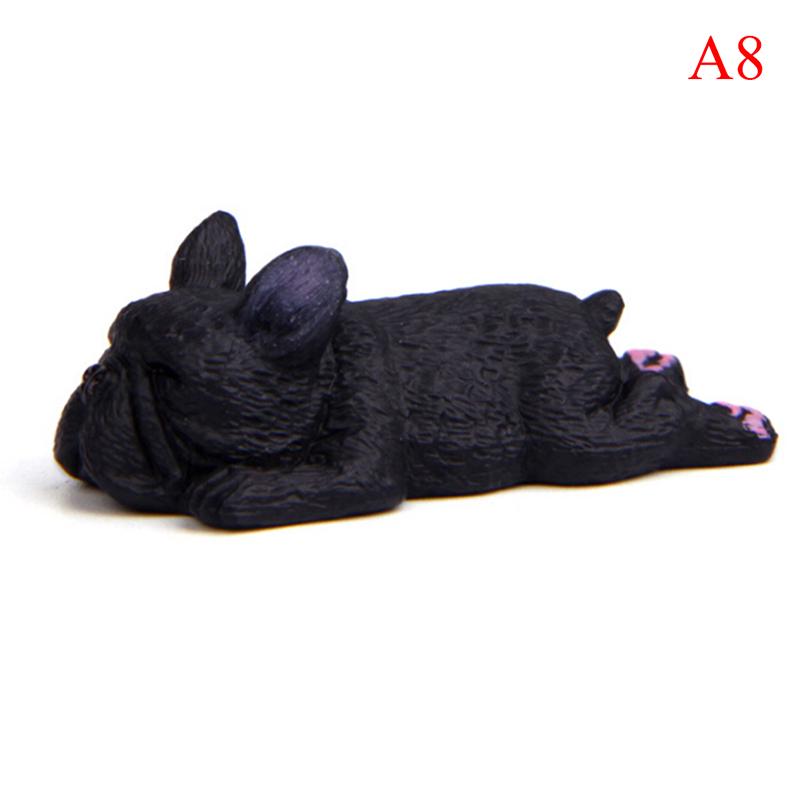 1PCS French Bulldog Sleepy Corgis Dog Toys Landscape Decor Animals Dolls Kids Gifts Action Figures PVC Model Toy