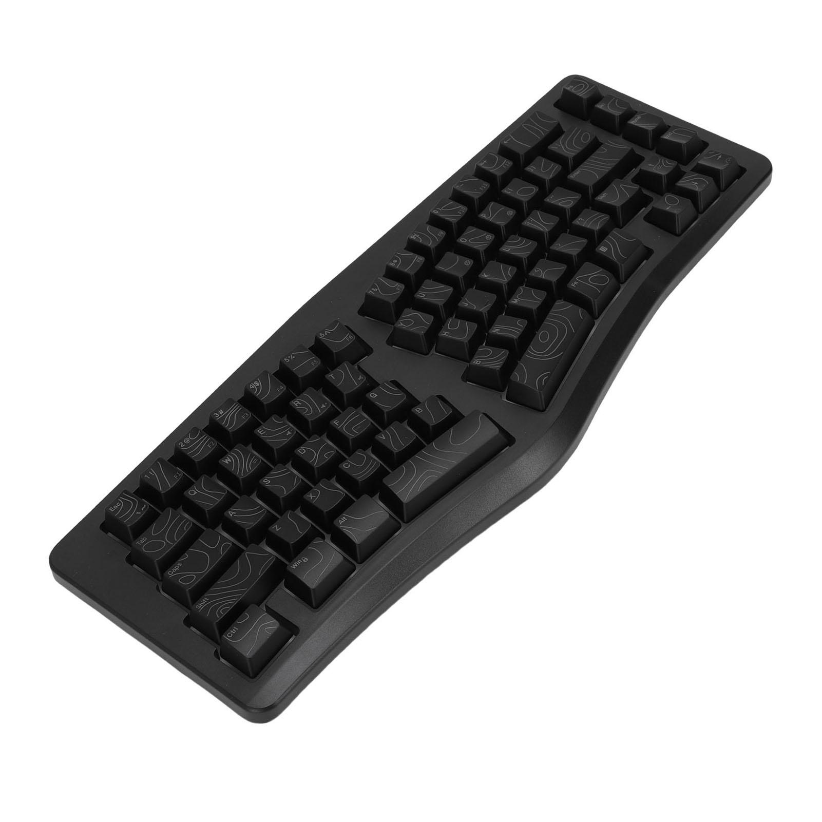 

Gaming Keyboard V Shape Ergonomic RGB Backlit Mechanical Feel USB Wired Keyboard for Laptop Computer