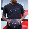 Li-Ning Fitness Series Logo Print Quick-Drying Short Sleeve T-Shirt Men Tops Black ATST573-1