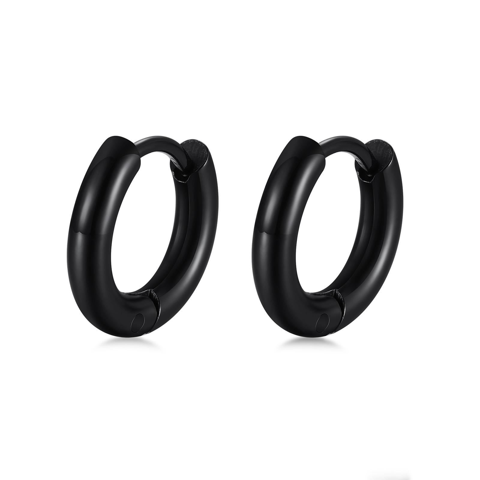 

Smooth Thick Hoop Earrings For Women Men, Stainless Steel Golden Circle Hoops, Danity Ear Jewelry 11mm/20mm/25mm Unisex Jewelry 11mm diamter