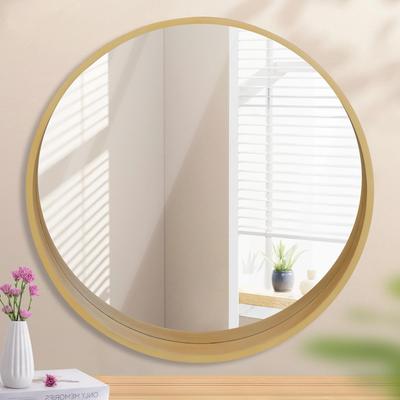 Browgrow Wandbehang, Holz, Wandbehang, rund, Wand, Naturholz, rund, Schminkspiegel, Durchmesser: 18 cm, Spiegel, Spiegel, Spiegel, Spiegel, Rahmen, Spiegel,