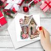 6Pcs DIY Diamond Painting Greeting Card Set Xmas Designs Rhinestone Diamond Art Mosaic Postcards for Festivals and Celebrations