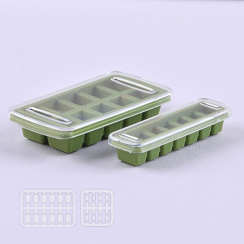 2Pcs Girl Toy New Miniature Dollhouse Food Ice Scoop With Ice Cube Storage Box Model Toys For Doll Accessories
