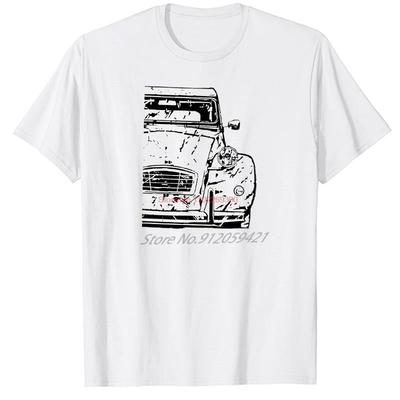 2cv Car Graphic T Shirts Big Size Short Sleeve T Shirt Tees Tops Summer New Shirts And TShirts Cotton Mens Print T Shirt