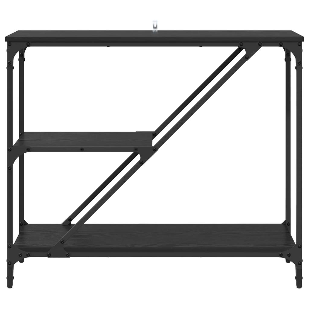 Console Table Black Oak Effect 88.5 X 30 X 75 Cm