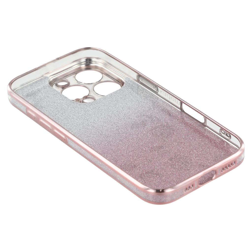 KADEM For iPhone 16 Pro Max Case TPU Gradient Flowers Phone Cover Ring Kickstand