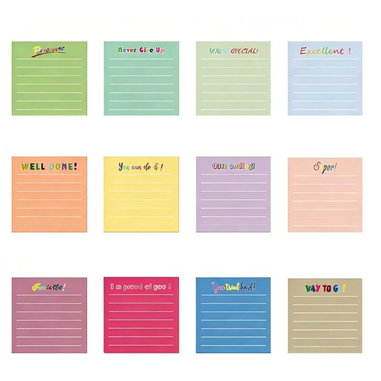 

Fluorescent Color Square Shaped Adhesive Note 360 Sheets Adhesive Notepads Memopad For School Office Home Organization