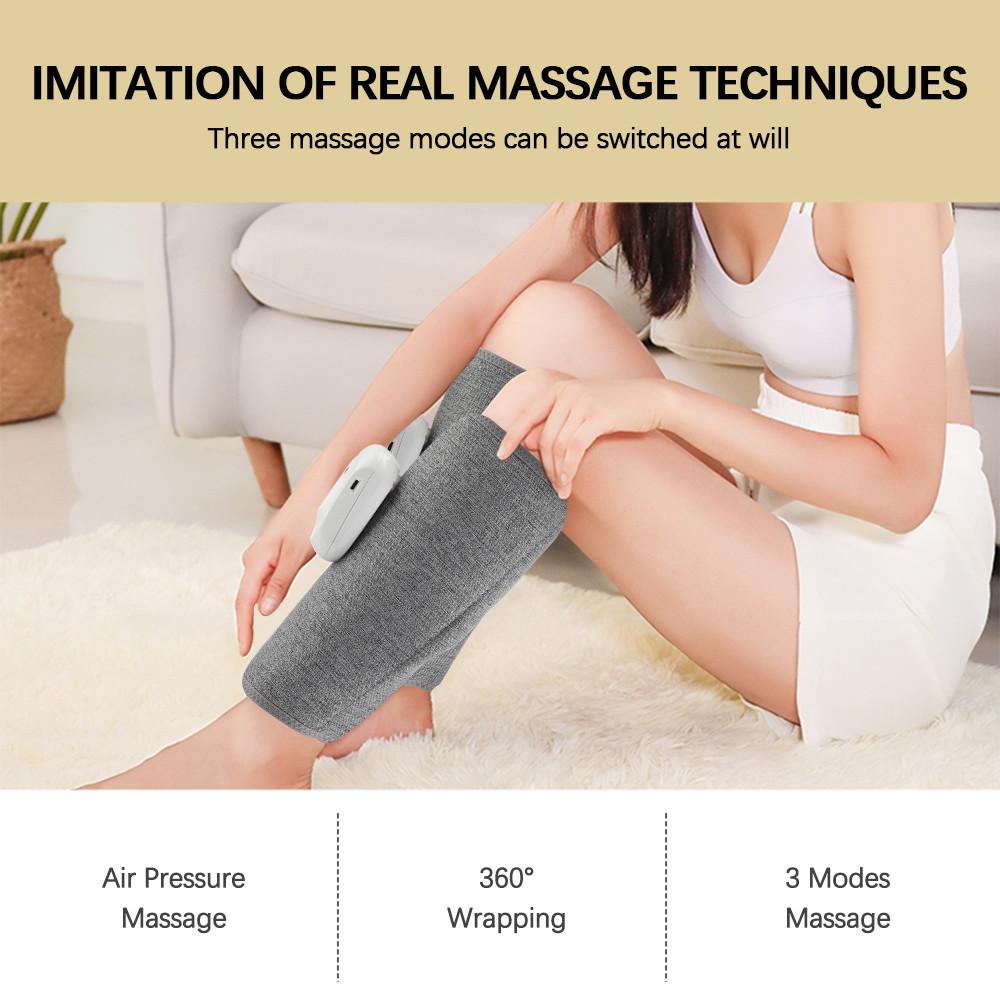 360° Full Wrapping Eletric Air Pressure Calf Massager Wireless Leg Massage Relax Calf Muscle Blood Circulation Device