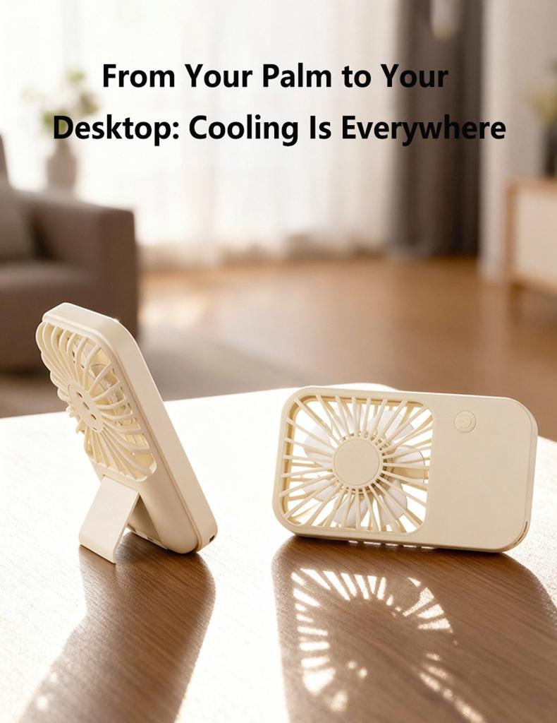 2026 Portable Handheld Mini Fan Rechargeable 5000mAh Battery Operated Pocket Desk Cooling Fan for Travel Outdoor Camping Office