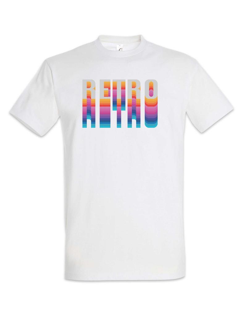 Retro Typo T-Shirt Retro Oldschool 80ies Colours Colourful Gamer Gaming Games