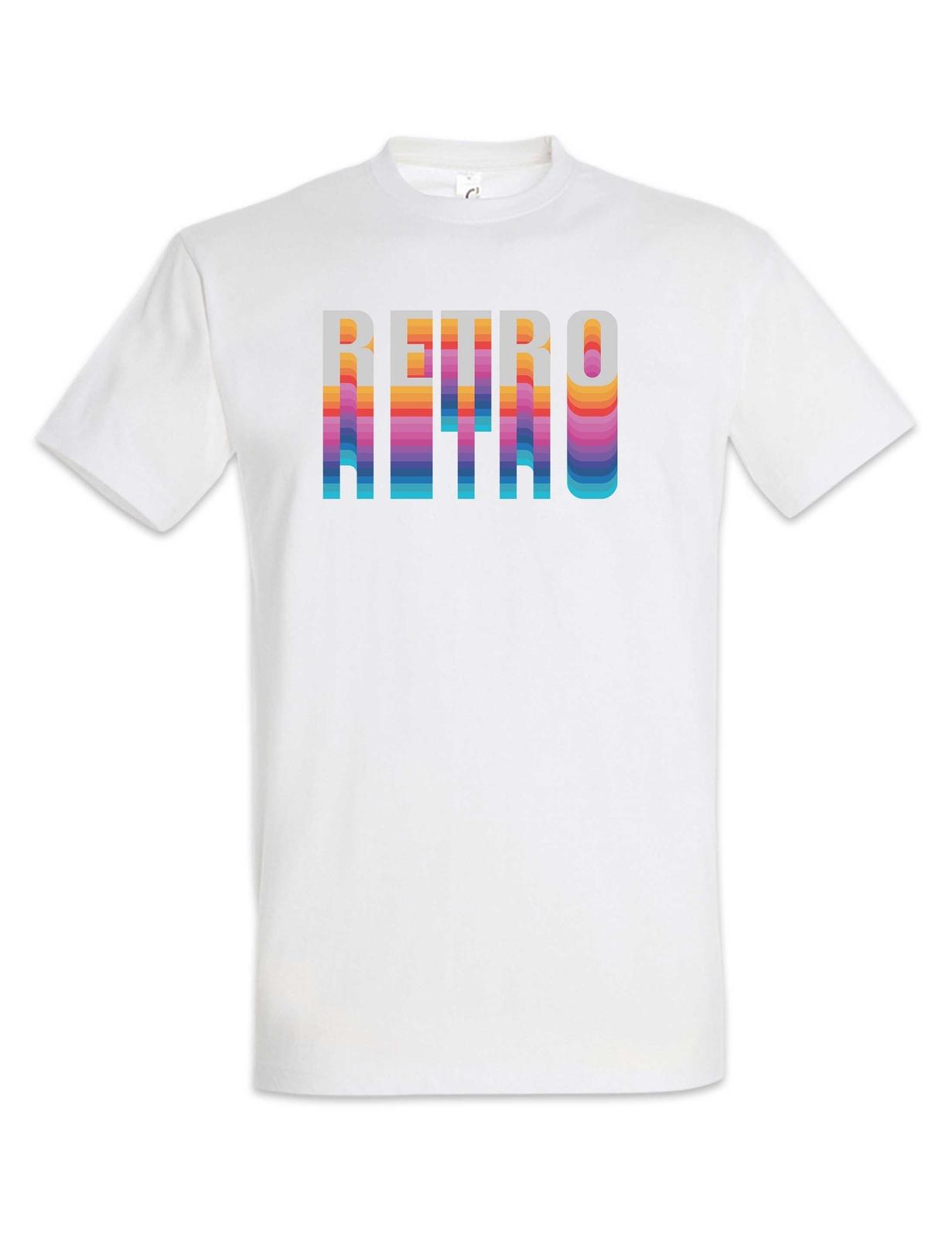 Retro Typo T-Shirt Retro Oldschool 80ies Colours Colourful Gamer Gaming Games L
