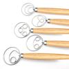 Stainless Steel Egg Beater & Dough Mixer with Wooden Handle