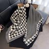 Simple 91cm square scarf ins Han Da striped silk multi-functional scarf fashion day shawl silk scarf light luxury