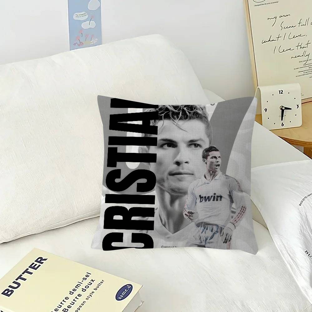 Pillow Cover for Bedroom Room and Living Room Sofa Decorative Cushion Cover Logo ccCR Cristiano