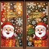 Weihnachtsaufkleber Weihnachtsmann Schneemann Glasaufkleber Fensterdekoration Schneeflocken Fensteraufkleber