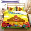 3pcs Hey Duggee3 Cover Set - Personalized Name, HD Printed Bedding with 1 Cover and 2 Pillowcases - Perfect for Home Decor, Easy Care