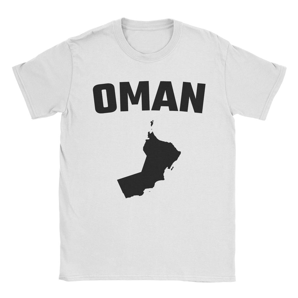 Oversized TShirt Summer Oman Map Silhouette T Shirts Modern Minimalist Oman Pride Cotton Tee Shirt for Men Short Sleeve Tops