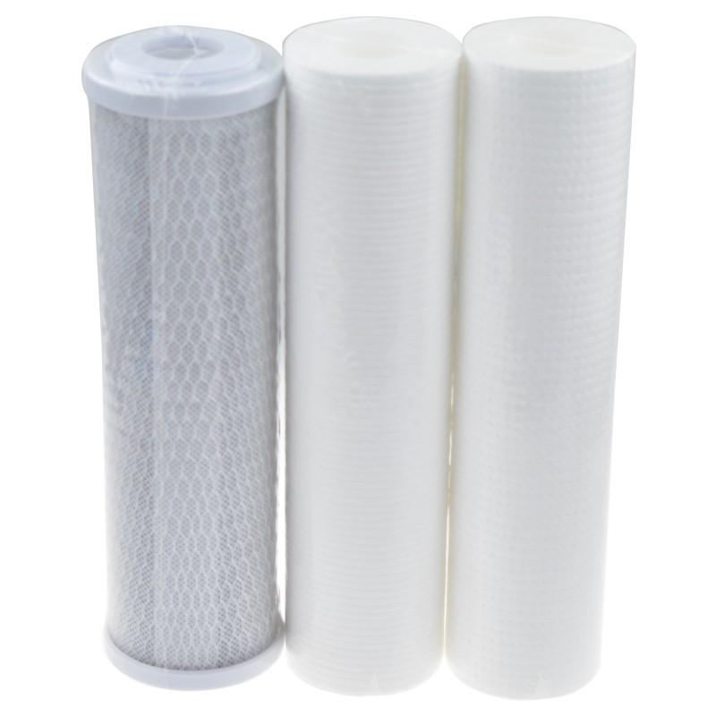 10-Inch Water Purifier Filter 5 micron PP Cotton+1 micron PP+ Activated Carbon Filter Cartridge
