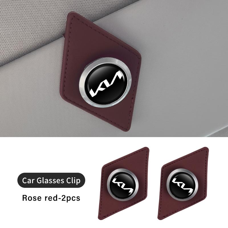 AEG1 For KIA Car Eyeglass Clip Card Ticket Holder Sun Glasses Storage Clip Accessories Rio K5 K2 Sportage Ceed Sorento Picanto