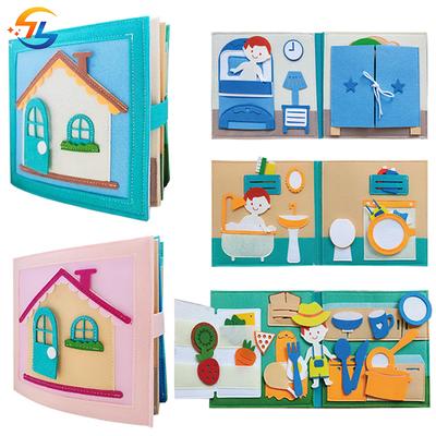 Toddlers Montessori Toy Busy Book 3D Baby Story Cloth Activities Felt Quite Book Board Preschool Learning Education Travel Toys